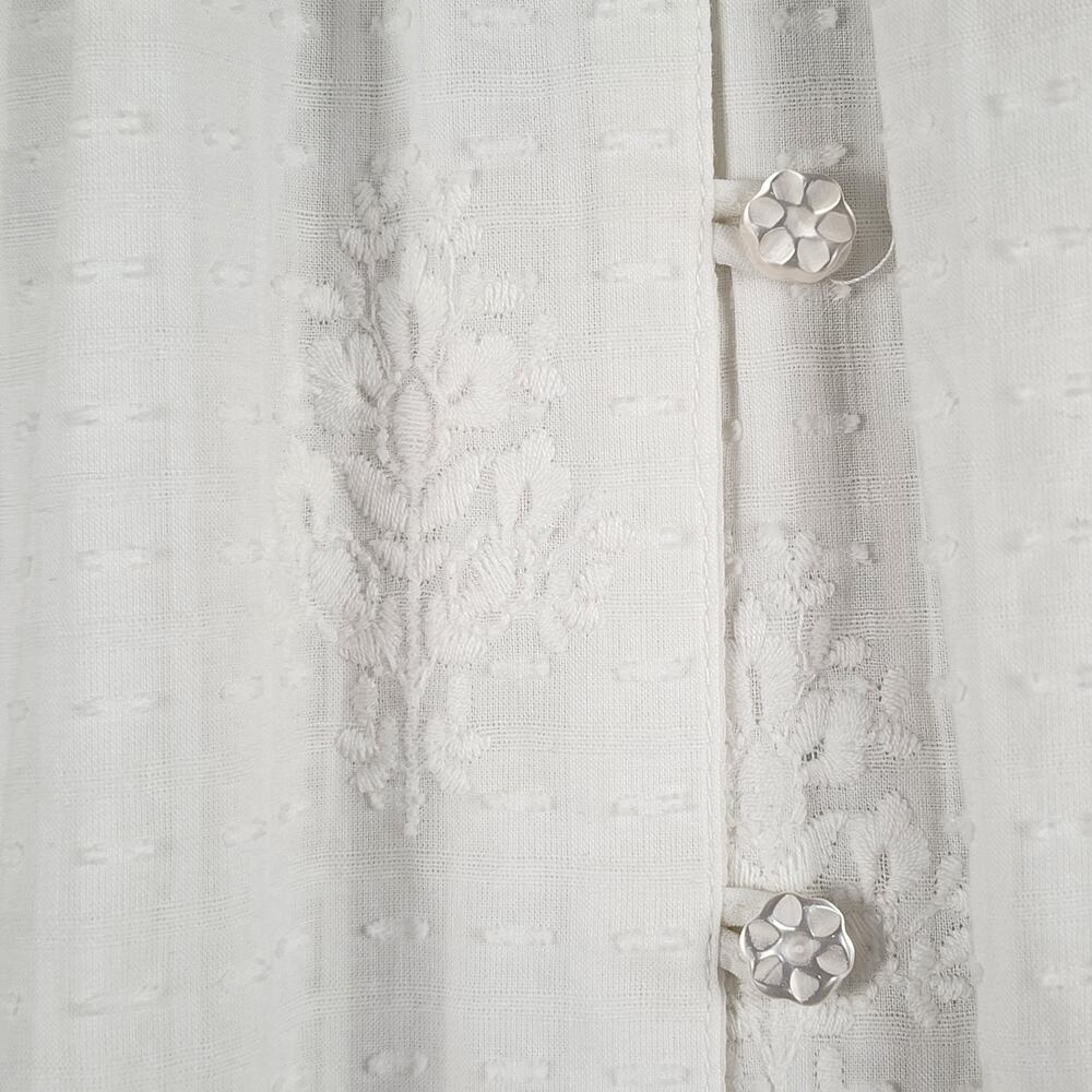 Rachel Zoe White Maxi Dress Lace Eyelet Boho Size 8 - Picture 3 of 13